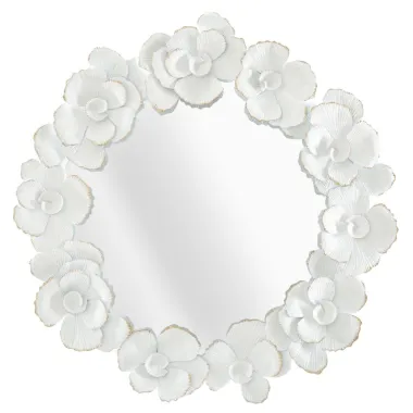 LUSTRO WHITE FLOWER 82 2,6 85,5 cm (WYMIAR WEWNĘTRZNY Ø 62 cm)